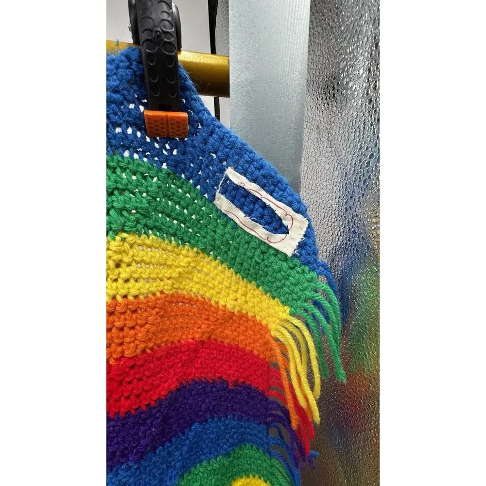 Handmade rainbow striped